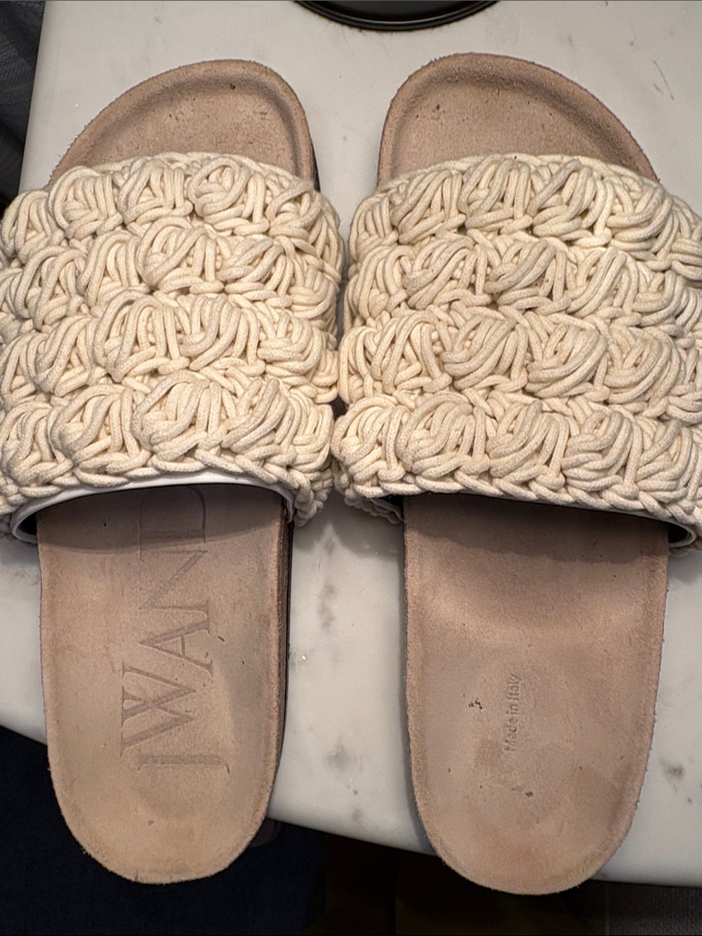 JW ANDERSON Women’s Crochet Slide Sandals EU37
